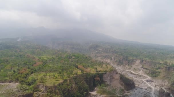 Horská krajina Jawa ostrov, Indonésie. — Stock video