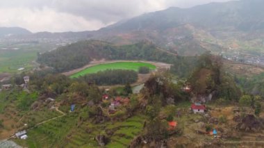 telaga warna Gölü plato dieng 'de.