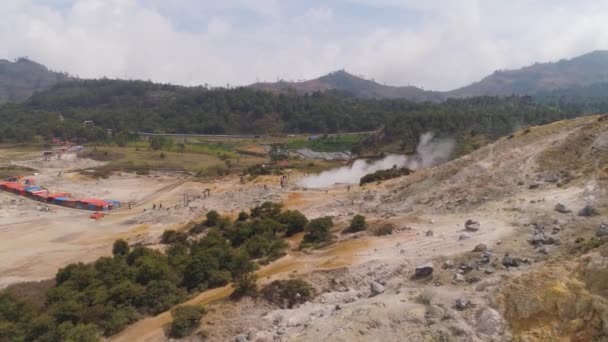 Planalto vulcânico Indonésia Dieng Plateau — Vídeo de Stock