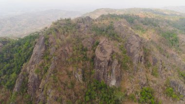 Dağ manzarası Jawa Adası, Endonezya.