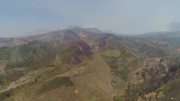 Paisaje de montaña Isla de Jawa, Indonesia. — Vídeo de stock