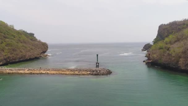 Porto do mar de entrada — Vídeo de Stock