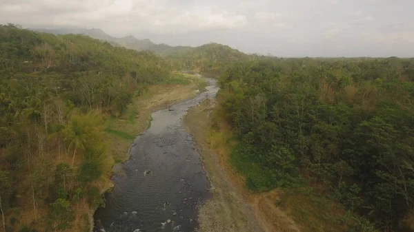 tropical landscape river, farmers land