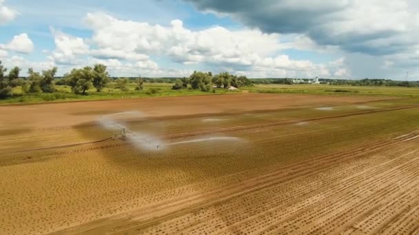 Système d'irrigation des terres agricoles. — Video