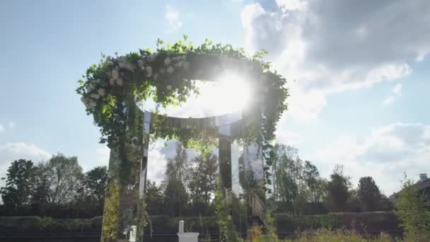 Свадьба на открытом воздухе — стоковое видео
