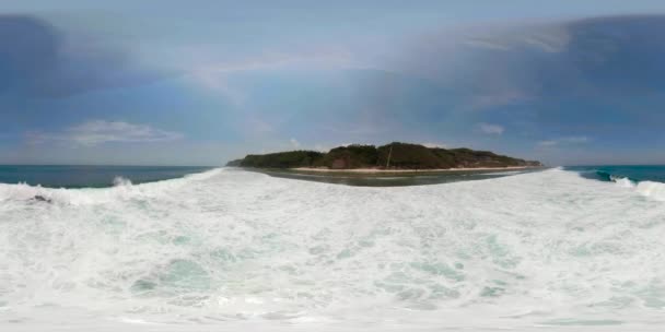 ビーチ vr360 と海の風景 — ストック動画