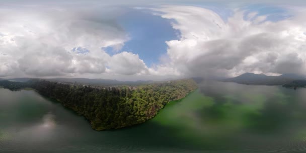 Λίμνη τα βουνά vr360 Μπαλί, Ινδονησία — Αρχείο Βίντεο
