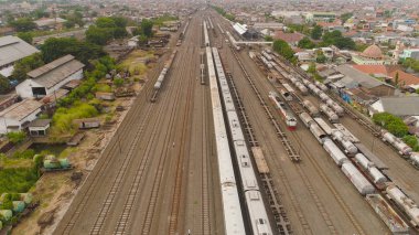 Surabaya Endonezya 'daki tren istasyonu