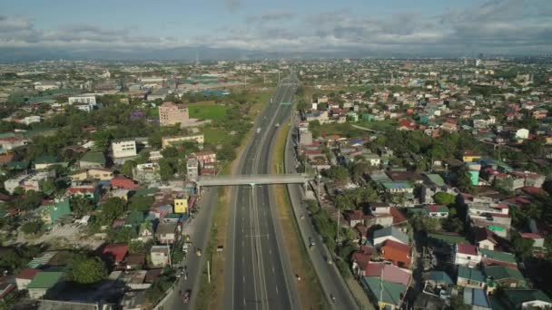 Cruce de caminos en Manila, Filipinas . — Vídeos de Stock