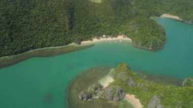 Caramoan Adaları Deniz Burnu, Camarines Sur, Filipinler.