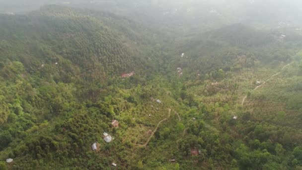 Горные ландшафтные фермы и деревня Бали, Индонезия. — стоковое видео