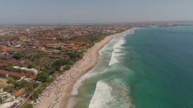Hava manzaralı plaj, Bali, Kuta.