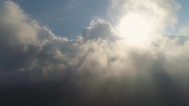 Ciel avec nuages paysage aérien — Video