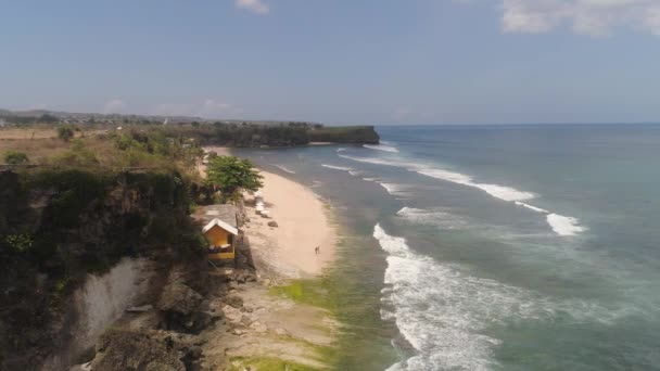 Seascape with beach bali, indonesia — Stock Video