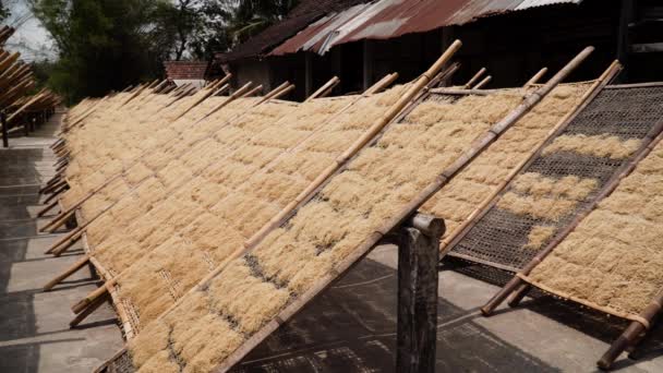 Fabbrica di tagliatelle a Bantul, Yogyakarta, Indonesia — Video Stock