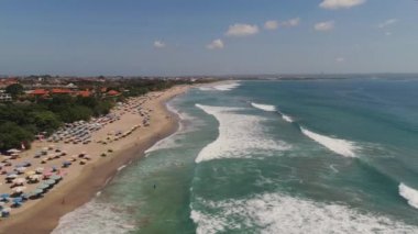 Hava manzaralı plaj, Bali, Kuta.