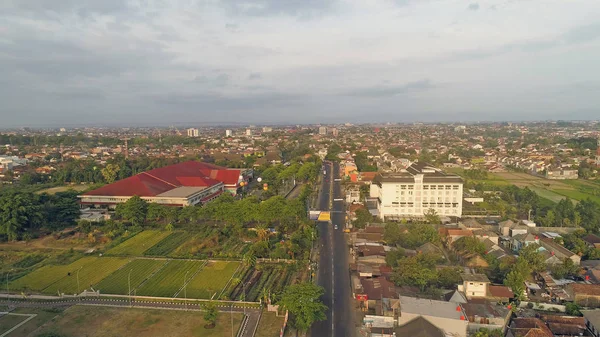 Εναέρια άποψη πόλη Yogyakarta, Ινδονησία — Φωτογραφία Αρχείου