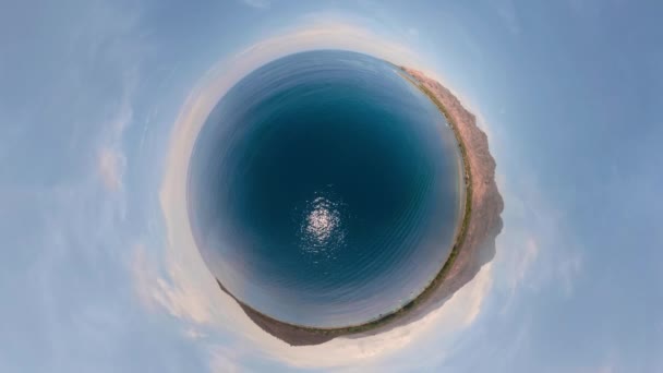 Plaj vr360 ile deniz manzarası — Stok video