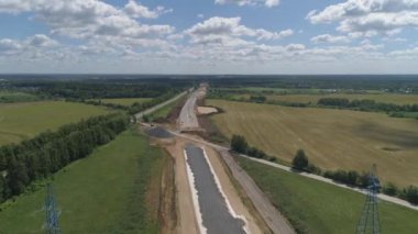 Otoyol inşaatı Hava Görünümü