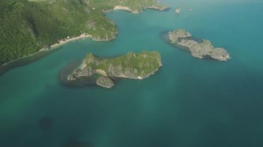 Caramoan Adaları Deniz Burnu, Camarines Sur, Filipinler.