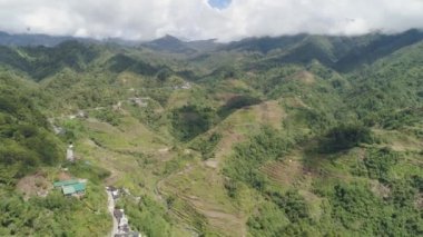 Dağlarda pirinç terasları. Filipinler, Batad, Banaue.