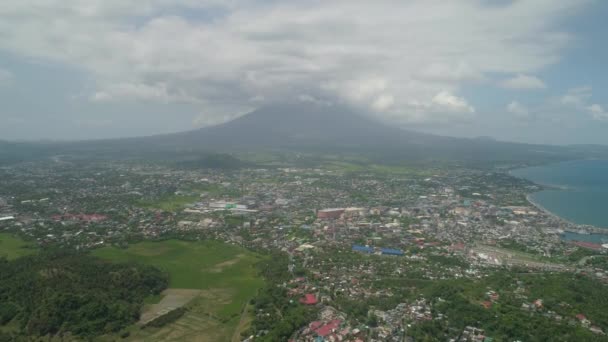 Legazpi city i Pihilippines, Luzon. — Stockvideo
