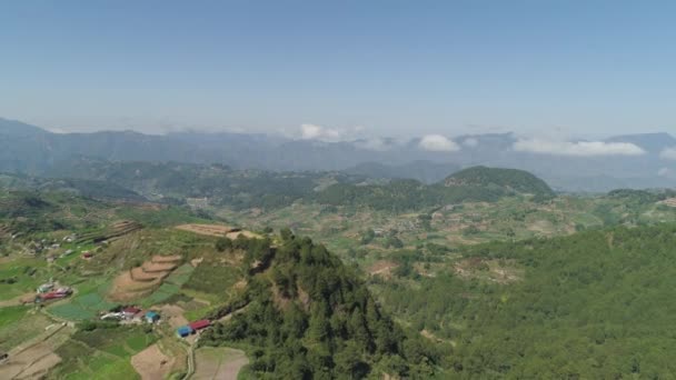 フィリピン・ルソン島の山岳地帯の農地 — ストック動画