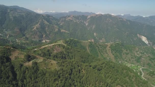 Farmland in a mountain province Philippines, Luzon — Stock Video