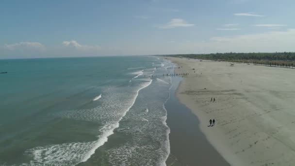 Széles strand a sziget Luzon, Fülöp-szigetek. — Stock videók