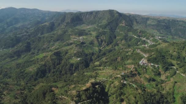 Terrazas de arroz en las montañas. — Vídeos de Stock