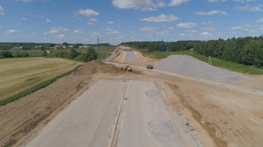 Otoyol inşaatı Hava Görünümü