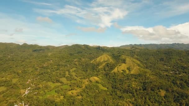 Гірський краєвид з долини Бохол, Філіппіни — стокове відео