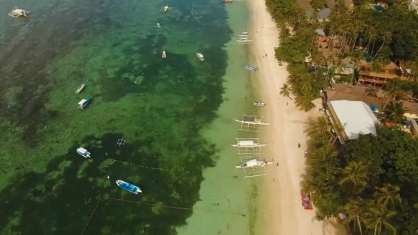 Hermosa playa de arena Filipinas — Vídeo de stock