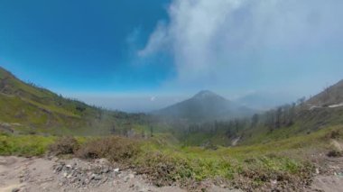 Dağ manzarası Jawa Adası, Endonezya.