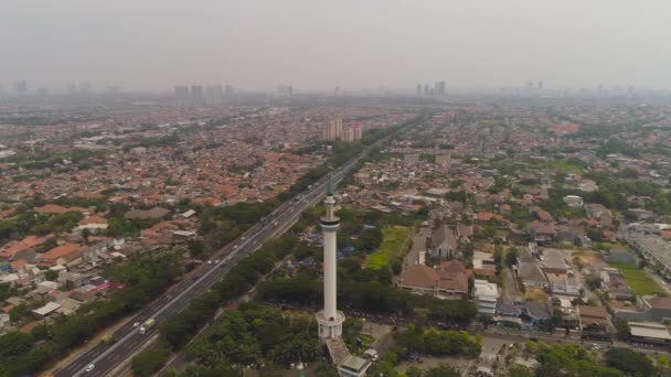 Moskee Al Akbar in Surabaya Indonesië. — Stockvideo