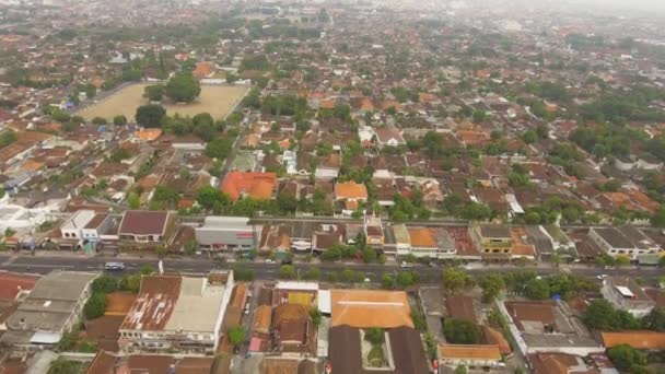 Luchtfoto Yogyakarta, Indonesië — Stockvideo