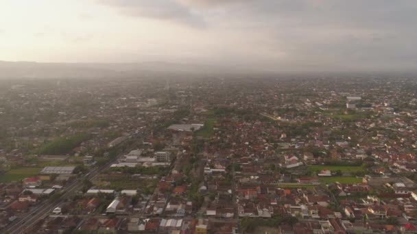 印度尼西亚日惹的空中视图 — 图库视频影像