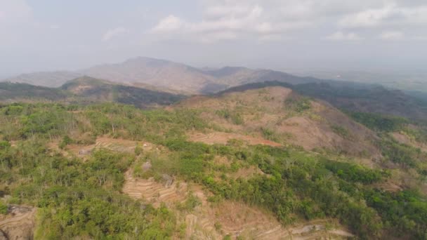 Bergslandskap Jawa ön, Indonesien. — Stockvideo