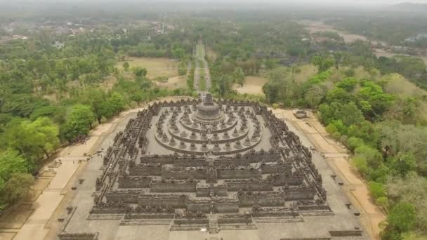 Budhistický chrám Borobudur — Stock video