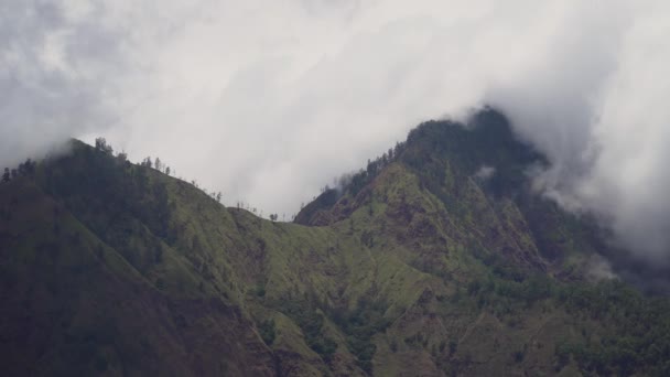 구름에서 산입니다. 발리, 인도네시아. — 비디오