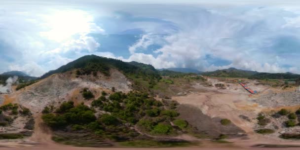 Planalto vulcânico Indonésia Dieng Plateau — Vídeo de Stock