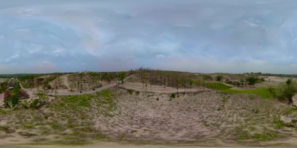 Bouwplaats in de berghelling vr360 — Stockvideo