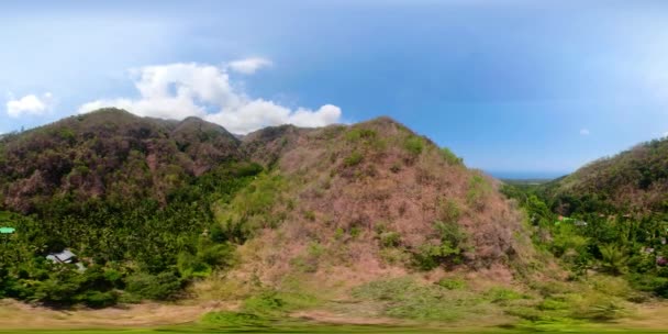 Tropische Landschaft mit Regenwald Indonesien vr360 — Stockvideo