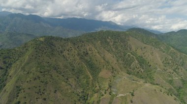 Dağlarda pirinç terasları.