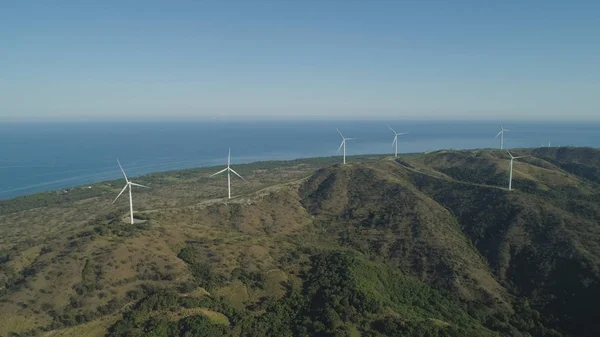 Solar Farm with Windmills. Philippines, Luzon