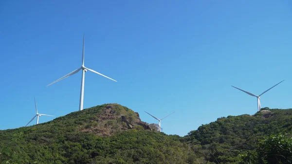 Solar Farm with Windmills. Philippines, Luzon