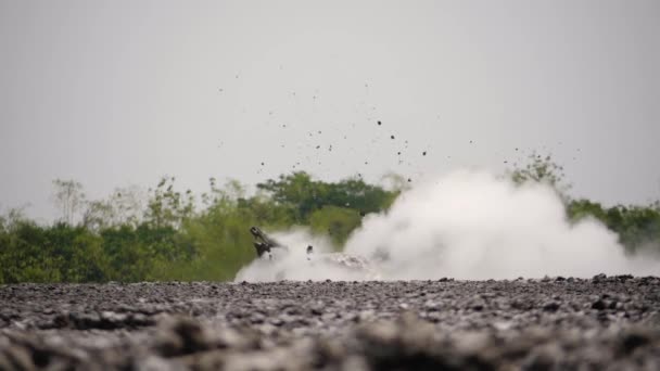 Volcán de lodo Bledug Kuwu, Indonesia — Vídeos de Stock