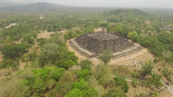 Borobudur Boeddhistische Tempel — Stockvideo