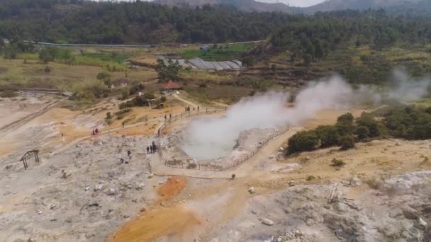 Volcanic plateau Indonesia Dieng Plateau — Stock Video