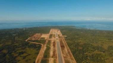 İnşaat Havaalanı terminal. Filipinler Panglao.